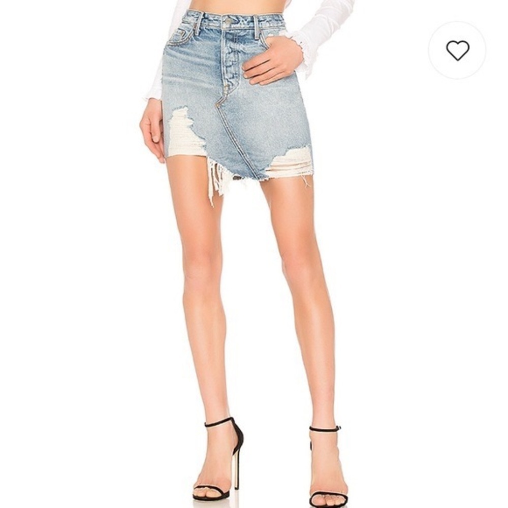 GRLFRND Rhoda Mini Denim Skrit NWT